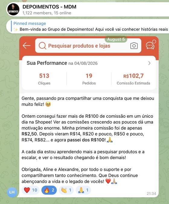 Depoimento de aluna